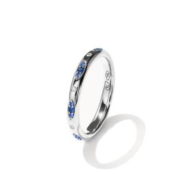 Weißgold, Ringe, Tamara Comolli GYPSY Bandring Pavé  'Ocean'  R-Gyp-B-OceP-wg