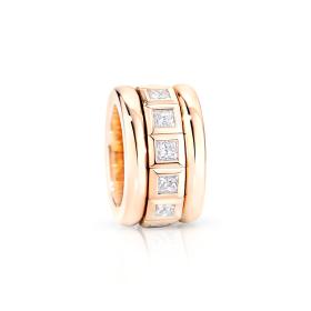 Roségold, Ringe, Tamara Comolli CURRICULUM VITAE Ring Weiße Diamanten R-CV77-13-PrL-rg