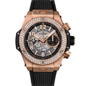 Herrenuhr, Hublot Unico King Gold Diamonds  421.OX.1180.RX.1104