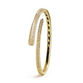 Gelbgold, Armschmuck, Crivelli Armreif LIKE SLIM FULL PAVÉ 000-4442NS-yellow