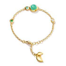 Gelbgold, Armschmuck, Tamara Comolli BOUTON Armband Mini Chain 'Lagoon' small/medium B-BOU-c-Lag-sm-yg