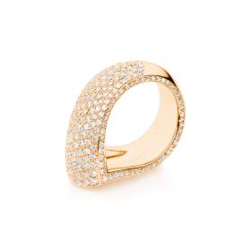 Roségold, Ringe, Tamara Comolli SIGNATURE Ring Drop mit Diamant Pavé R-Dr-p-rg