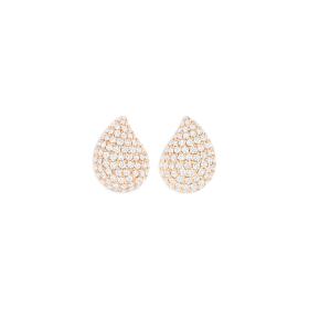 Roségold, Ohrringe, Tamara Comolli SIGNATURE Ohrringe small mit Diamant Pavé E-Sig-s-p-rg