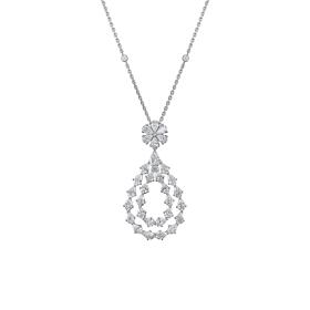 Weißgold, Halsschmuck, Chopard L'Heure Du Diamant Drop Anhänger mit Halskette 79A064-1001