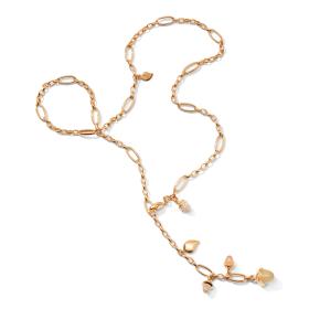 Roségold, Halsschmuck, Tamara Comolli MIKADO Delicate Collier Camel mit Diamant Pavé  N-M-Del51-Cam-p-rg