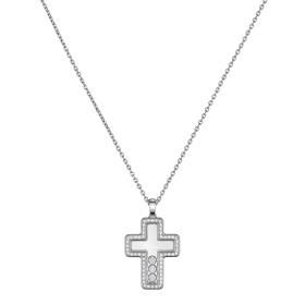 Weißgold, Halsschmuck, Chopard Happy Diamonds Cross  Anhänger 79A410-1001