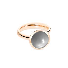 Roségold, Ringe, Tamara Comolli BOUTON Ring large grauer Mondstein R-BOU-l-MoGr-rg