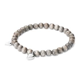 Weißgold, Armschmuck, Tamara Comolli INDIA Drop Armband small Greywood B-IND-GW-Dr-s-wg