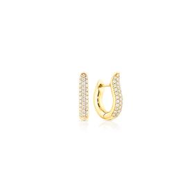 Gelbgold, Ohrringe, Tamara Comolli SIGNATURE Ohrringe Hoop smal E-Ho-s-p-yg