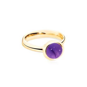 Gelbgold, Ringe, Tamara Comolli BOUTON Ring small Amethyst R-BOU-s-Am-yg