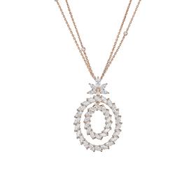 Roségold, Halsschmuck, Chopard L'Heure du Diamant Marquise Anhänger mit Halskette 79A162-5001