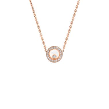 Halsschmuck, Roségold, Chopard Happy Diamonds Icons Halskette