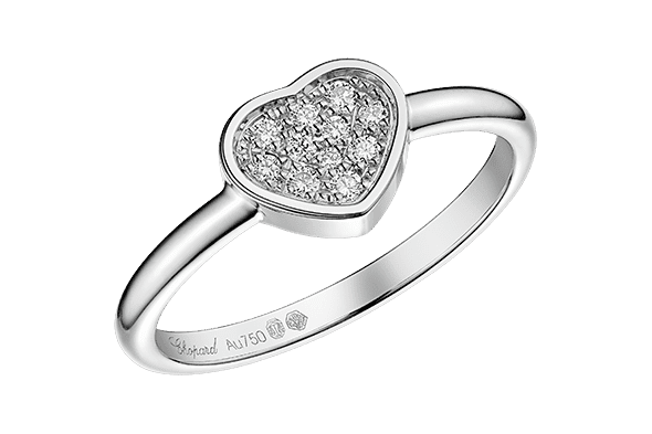 Chopard My Happy Hearts Ring in Weissgold mit 11 Diamanten Modell 82A086-1900