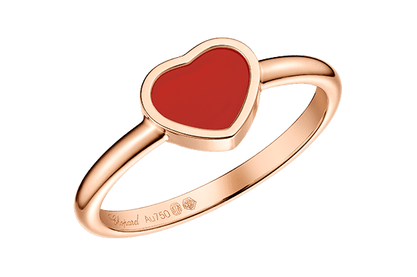 Chopard My Happy Hearts Ring in Rosegold mit Karneol Modell 82A086-5800