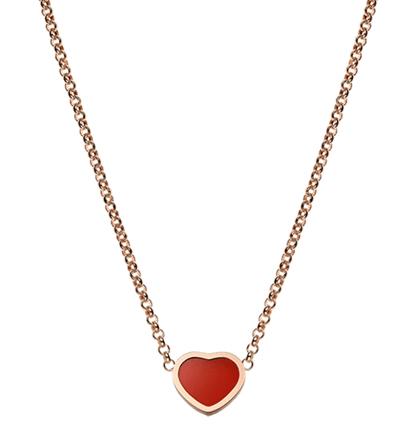Chopard My Happy Hearts Collier in Rosegold mit Karneol Modell 81A086-5801