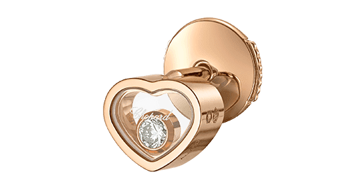 Chopard My Happy Hearts Single Ohrstecker in Rosegold mit Diamant Modell 83A086-5092