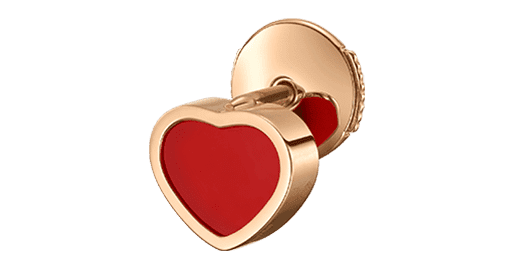 Chopard My Happy Hearts Single Ohrstecker in Rosegold mit Karneol Modell 83A086-5802