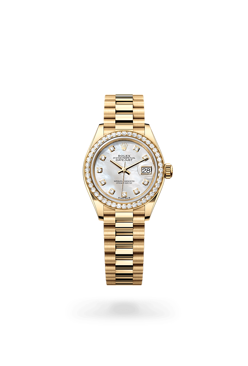 Rolex Lady-Datejust M279138RBR-0015 Herrenuhr / Damenuhr - Oyster, 28 mm, Gelbgold mit Diamanten 